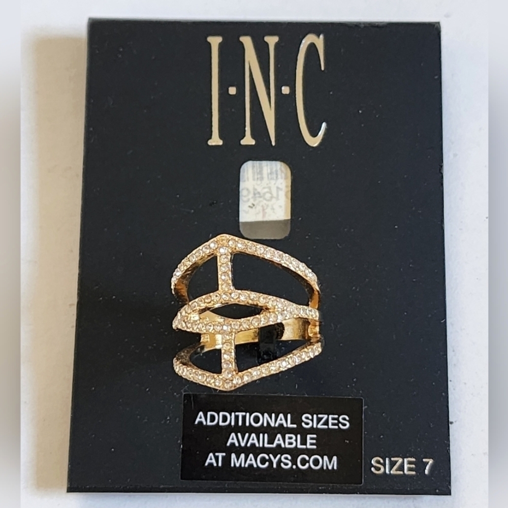 I.N.C Gold Ring with Crystals